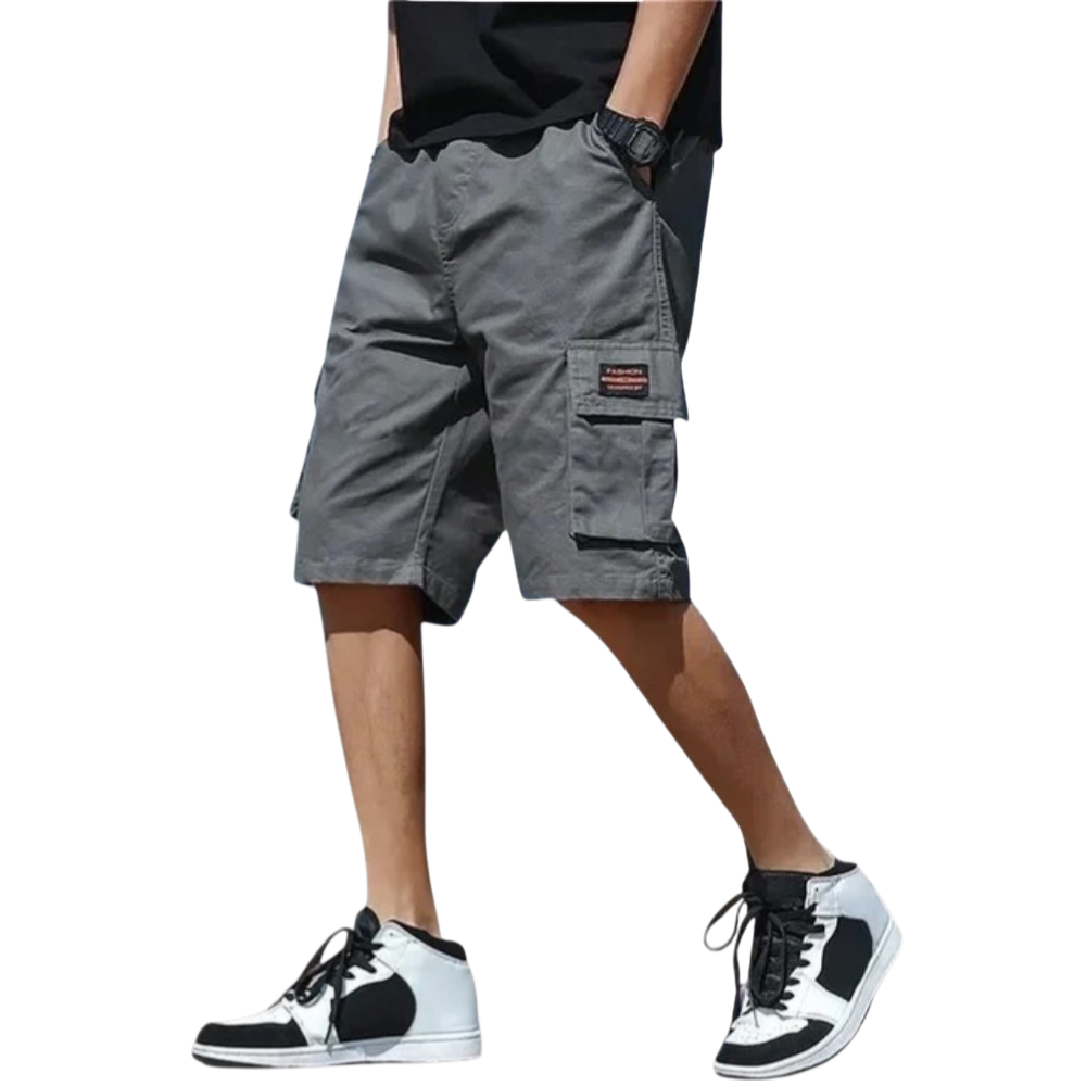 Caspar - Stylish Men's Cargo Shorts for Summer in Gray, Khaki, and Black