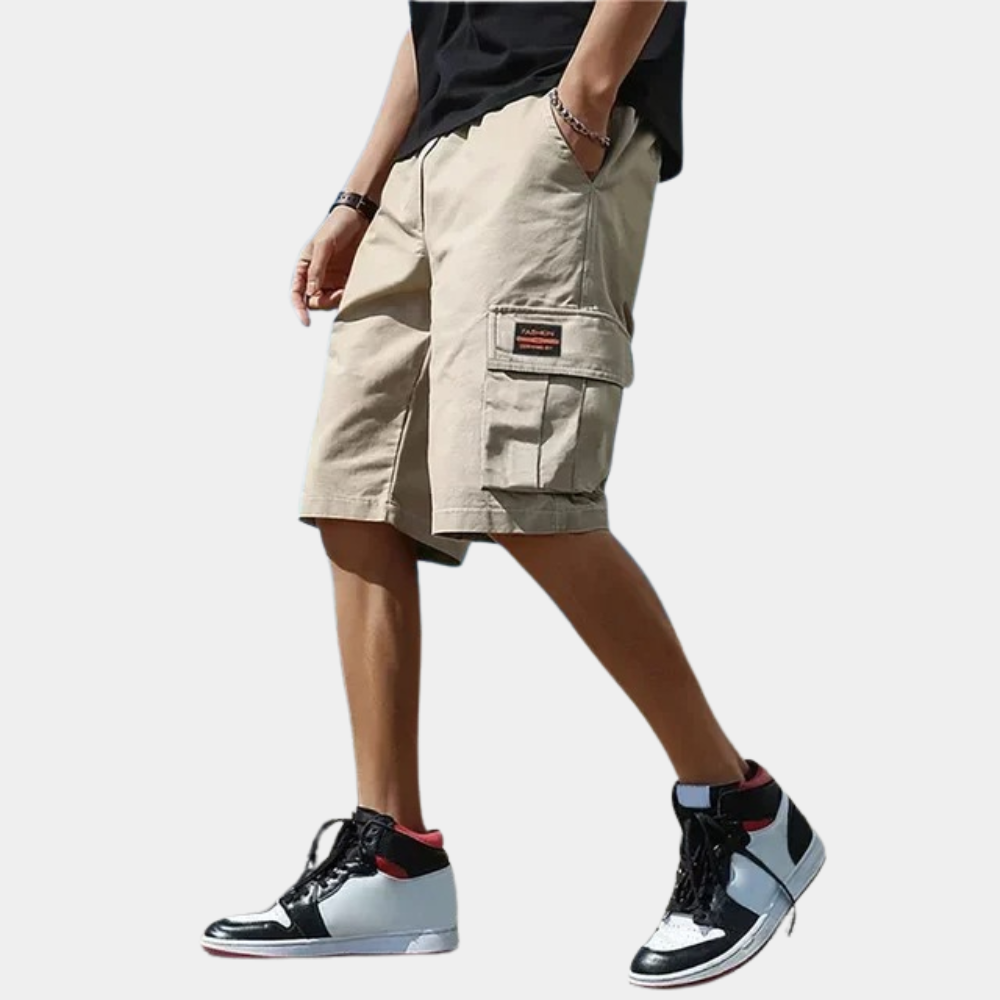 Caspar - Stylish Men's Cargo Shorts for Summer in Gray, Khaki, and Black