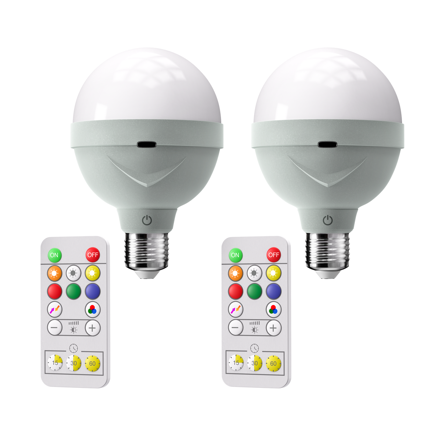 Carlyn - Wireless Rechargeable Light Bulbs with Remote Control Set