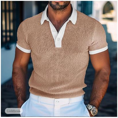 Miguel - Fashionable Men's Knitted Polo Shirt for Casual and Business Wear
