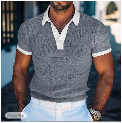 Miguel - Fashionable Men's Knitted Polo Shirt for Casual and Business Wear