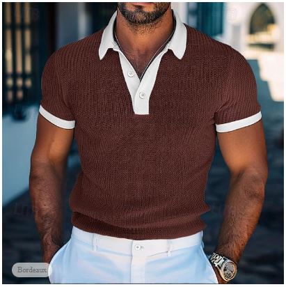Miguel - Fashionable Men's Knitted Polo Shirt for Casual and Business Wear