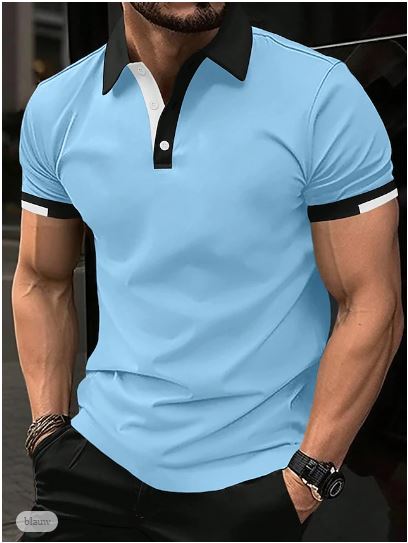 Nick - Stylish Men's Button-Up Polo Shirt for Casual Occasions