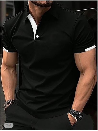 Nick - Stylish Men's Button-Up Polo Shirt for Casual Occasions