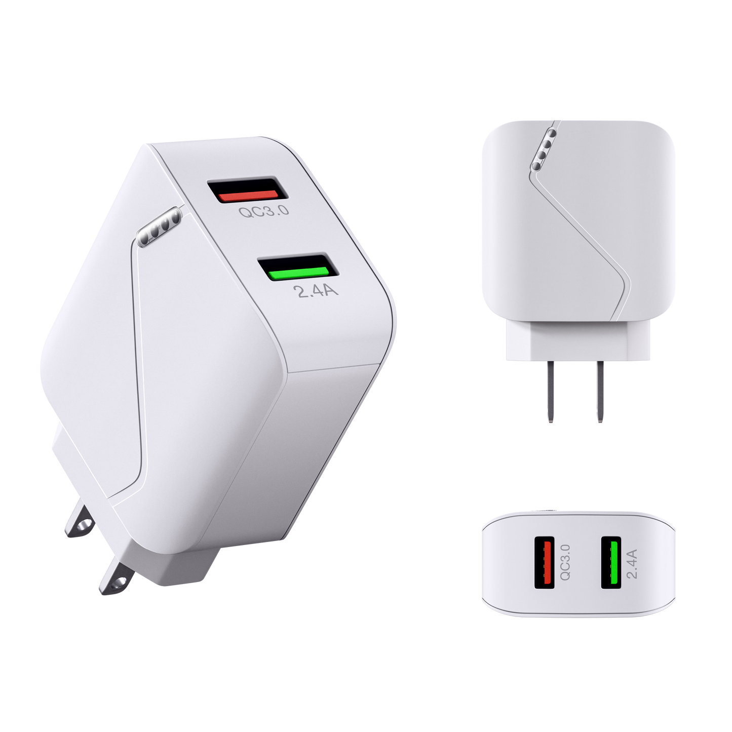 Angie - Dual Port Extra Fast USB Charger with Quick Charge Technology