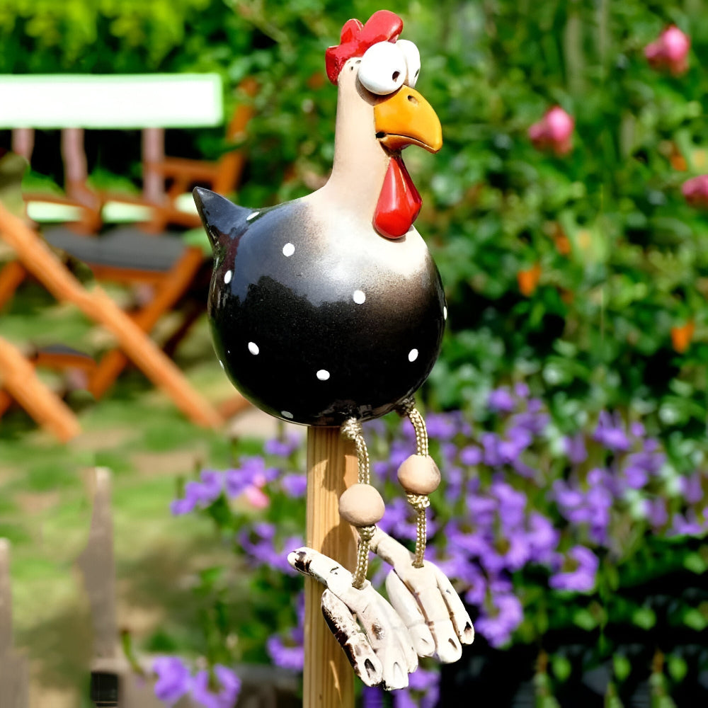 Planora - Funny Large Eyed Chicken Garden Statue Outdoor Decor