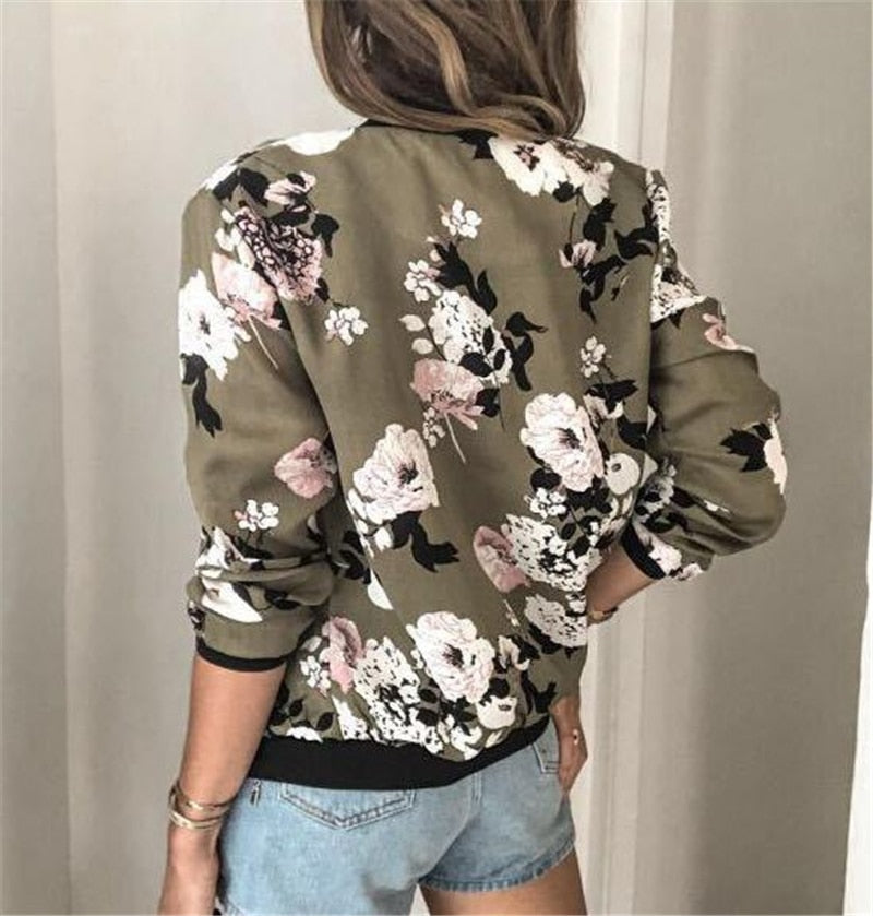 Alys - Stylish Floral Pattern Jacket for Women in Cotton Blend