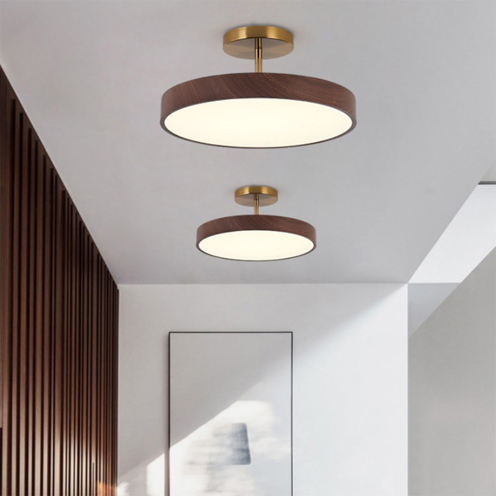 Suspora - Wood LED Ceiling Light Semi Flush Mount Fixture