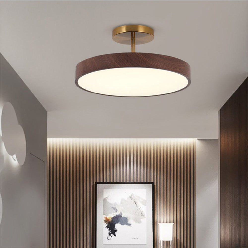 Suspora - Wood LED Ceiling Light Semi Flush Mount Fixture