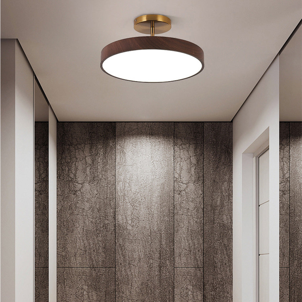 Suspora - Wood LED Ceiling Light Semi Flush Mount Fixture