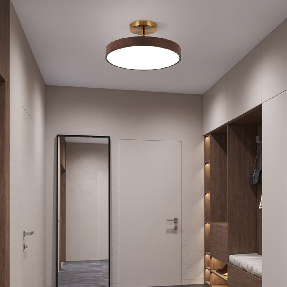 Suspora - Wood LED Ceiling Light Semi Flush Mount Fixture