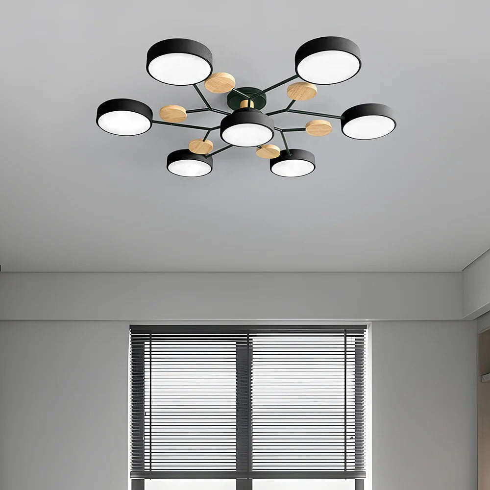 Ornava - Modern LED Flush Mount Ceiling Light Chandelier for Home