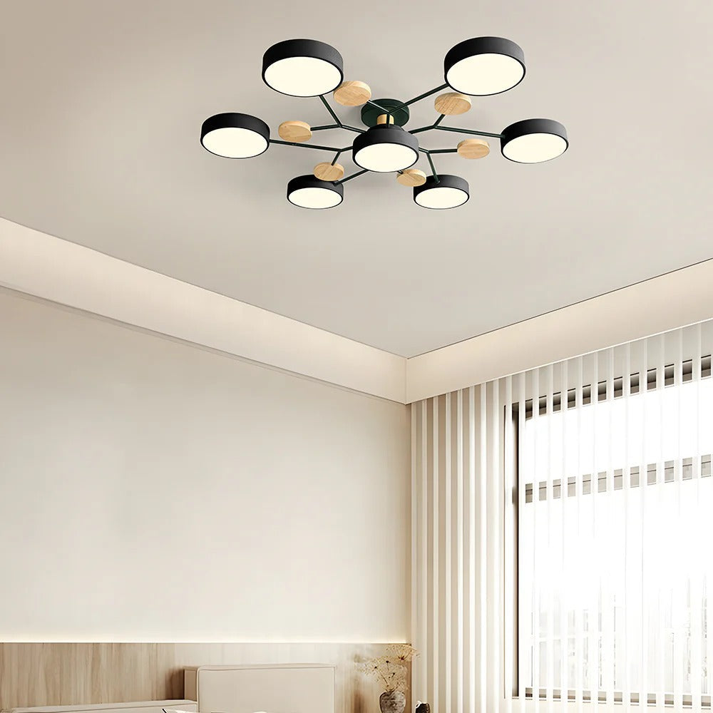 Ornava - Modern LED Flush Mount Ceiling Light Chandelier for Home