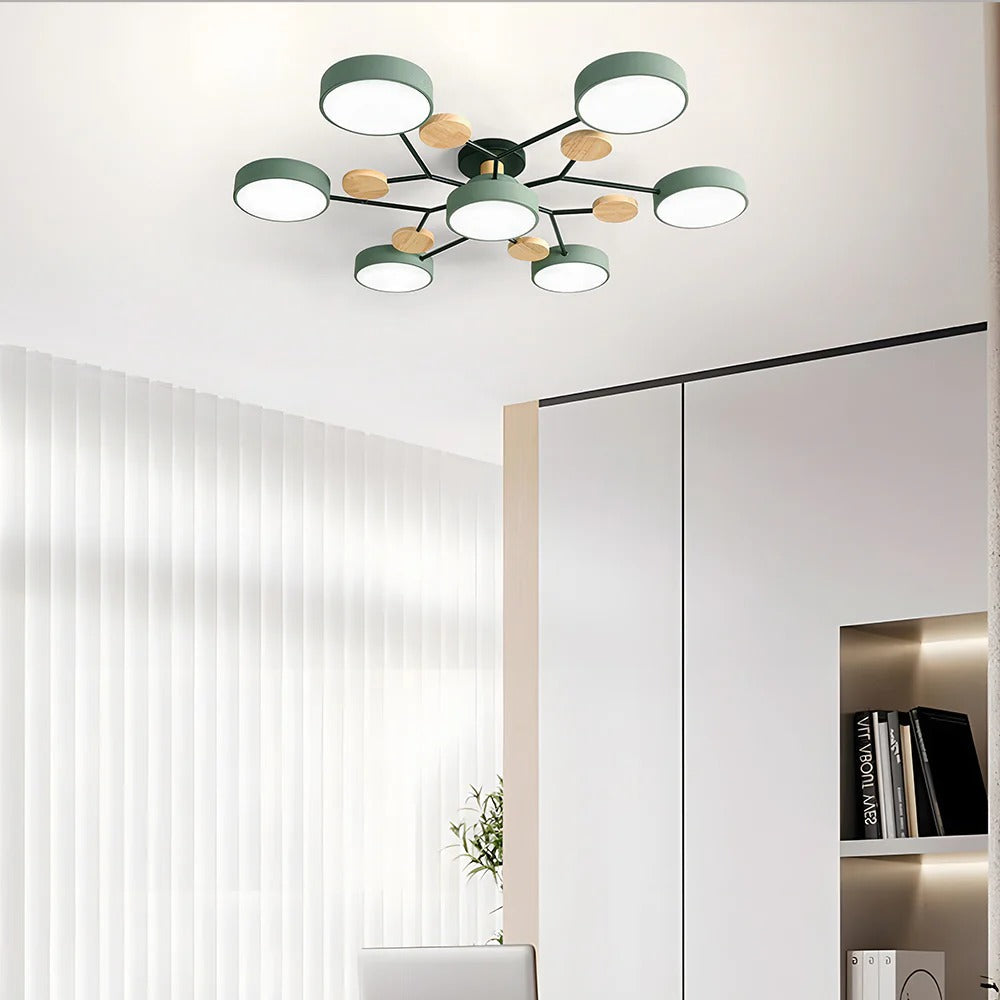 Ornava - Modern LED Flush Mount Ceiling Light Chandelier for Home