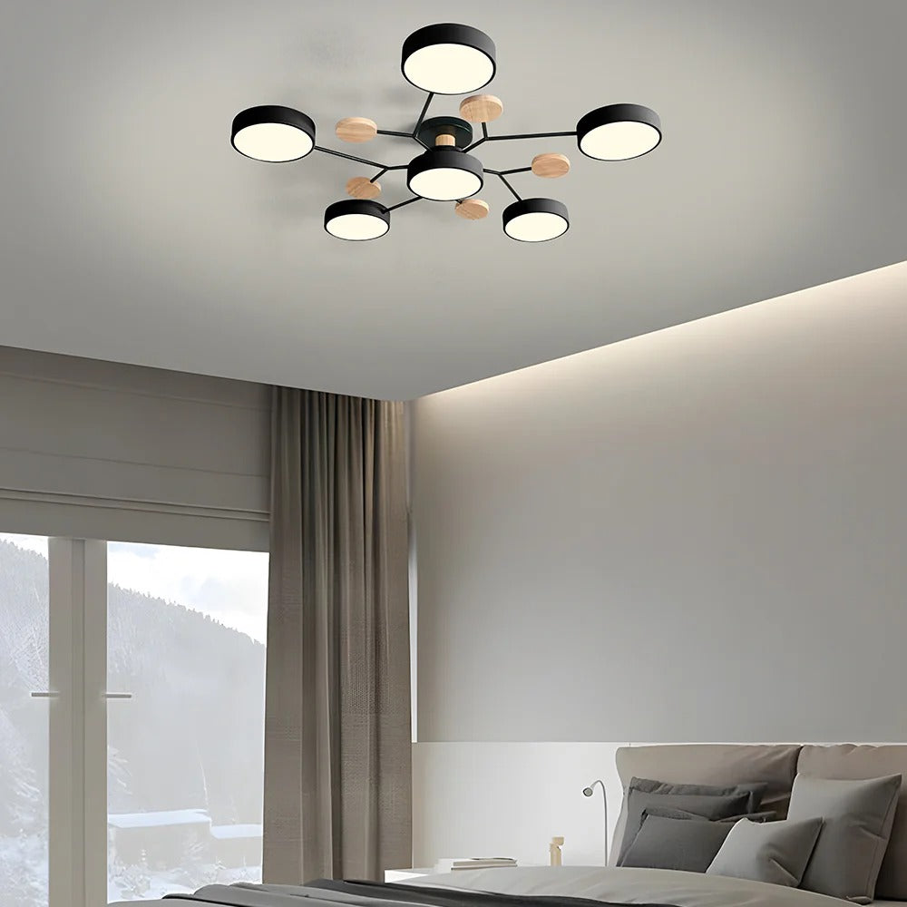 Ornava - Modern LED Flush Mount Ceiling Light Chandelier for Home