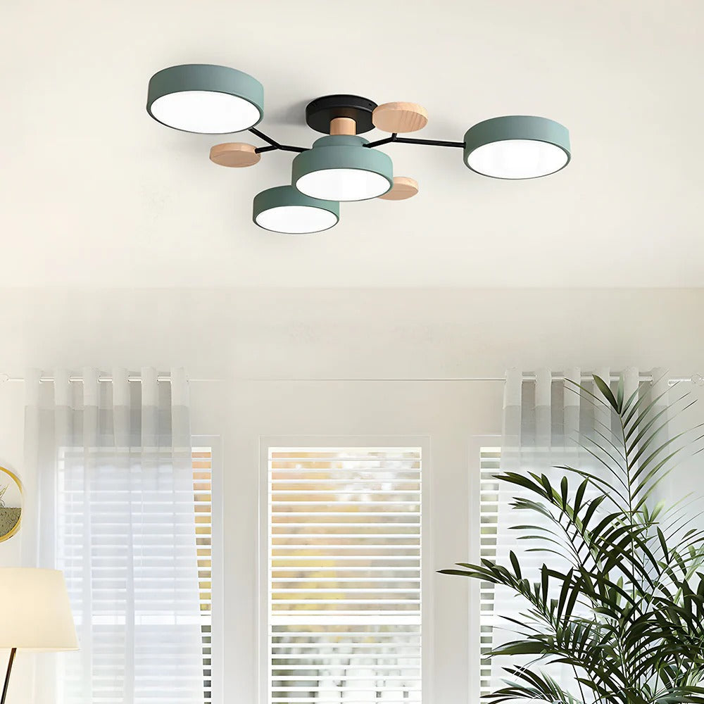 Ornava - Modern LED Flush Mount Ceiling Light Chandelier for Home
