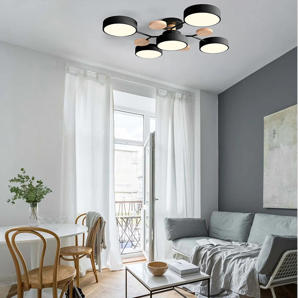 Ornava - Modern LED Flush Mount Ceiling Light Chandelier for Home