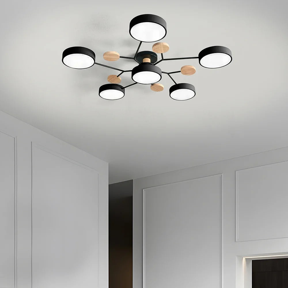 Ornava - Modern LED Flush Mount Ceiling Light Chandelier for Home