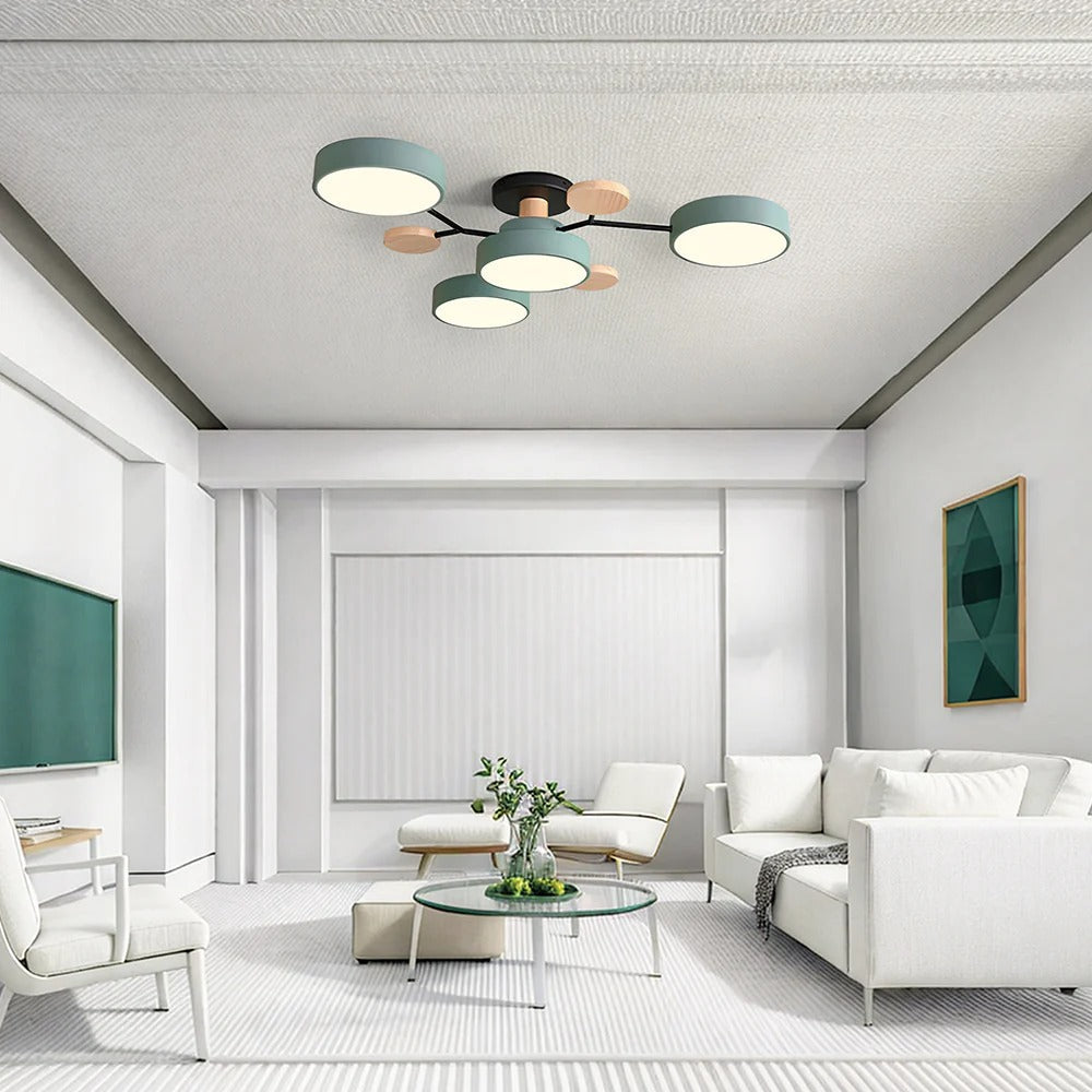 Ornava - Modern LED Flush Mount Ceiling Light Chandelier for Home