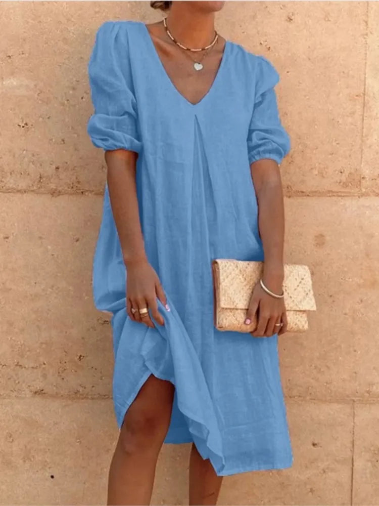 Kinslee - Elegant Casual Women's Midi Dress for Summer Style