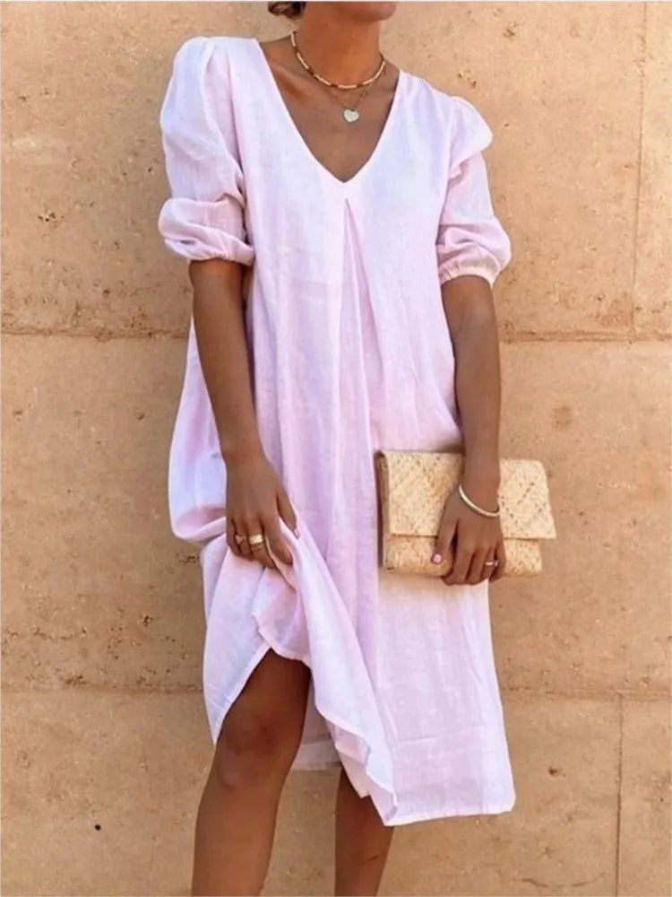 Kinslee - Elegant Casual Women's Midi Dress for Summer Style