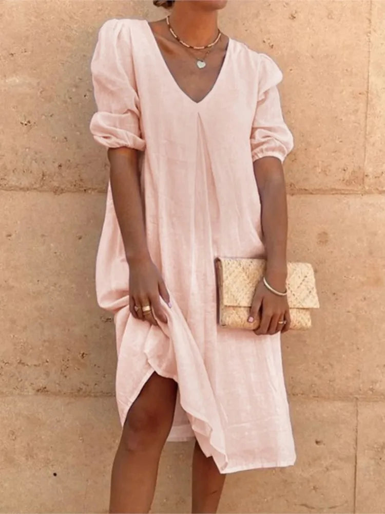 Kinslee - Elegant Casual Women's Midi Dress for Summer Style