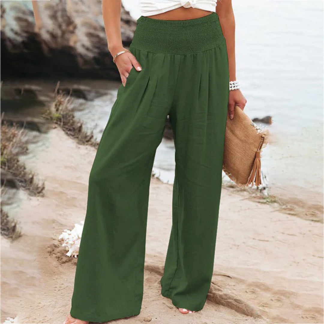 Jaycee - Linen Summer Pants With Stretch For Women Breathable