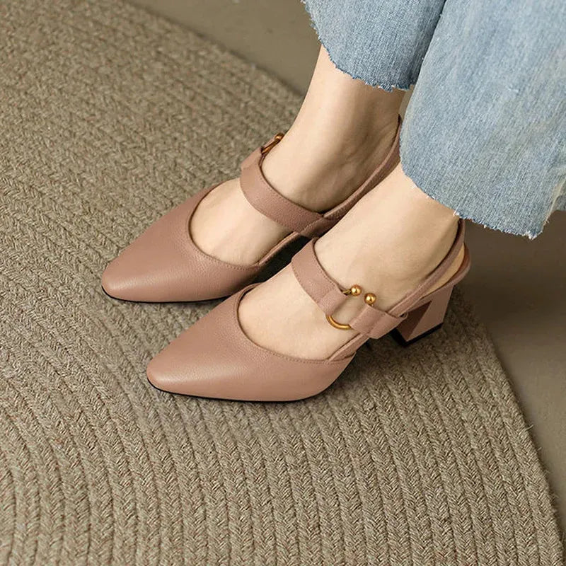 Cecily - Supportive orthopedic heels for women comfort block