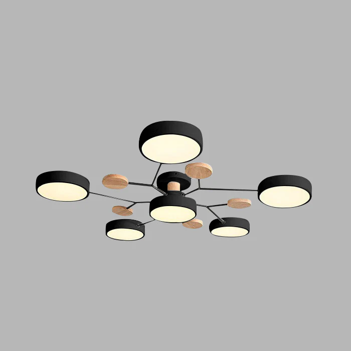 Ornava - Modern LED Flush Mount Ceiling Light Chandelier for Home