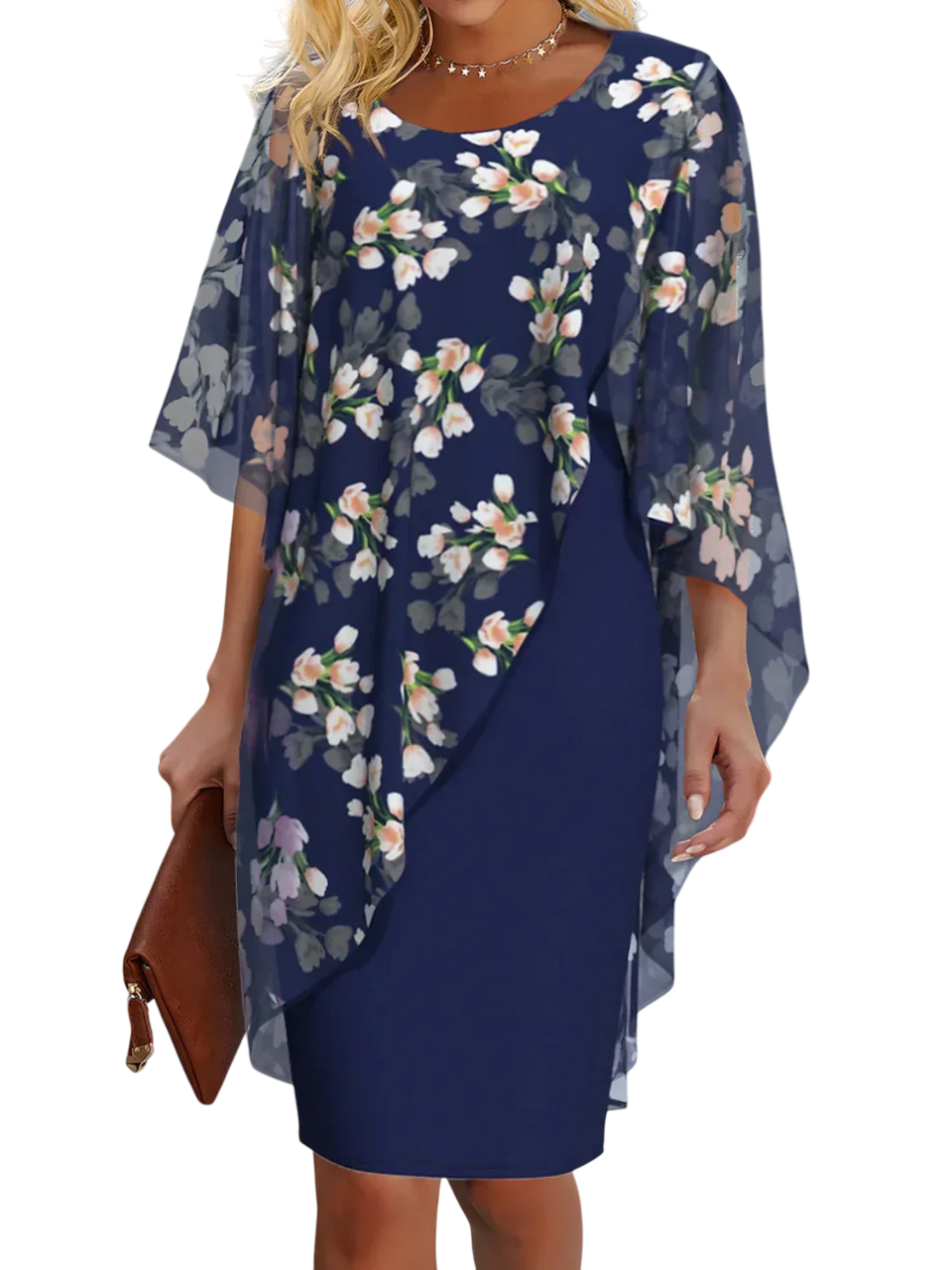 Glenda - Elegant Floral Chiffon Women's Dress for Any Occasion