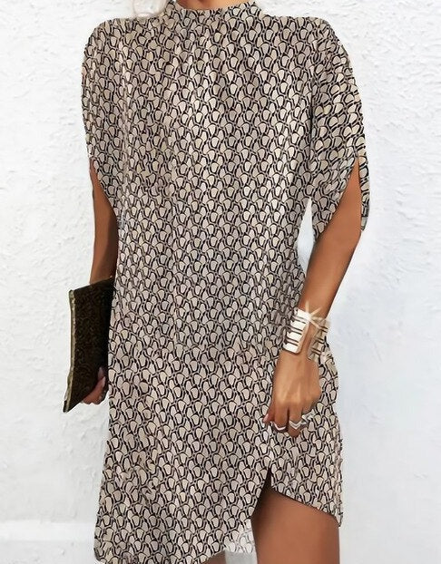 Nerida - Stylish Women's Fashion Dress with Batwing Sleeves and Charming Patterns