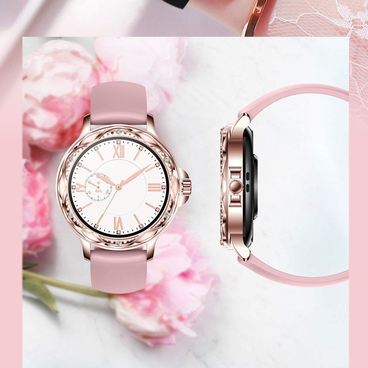 Amelie - Premium Smartwatch for Women with Health Tracking Features