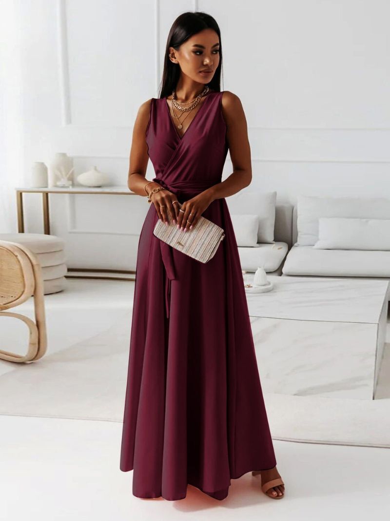 Elisabeth - Womens V Neck Maxi Dress With Flattering Fit