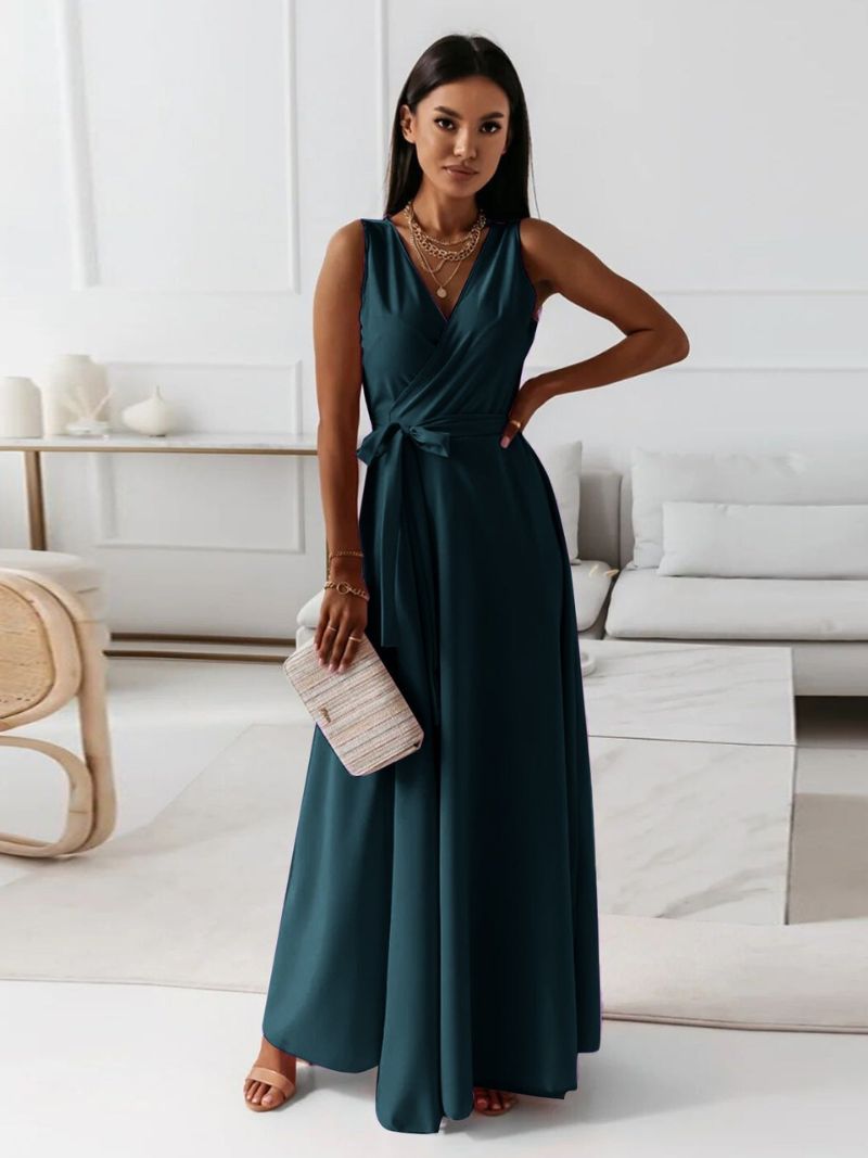 Elisabeth - Womens V Neck Maxi Dress With Flattering Fit