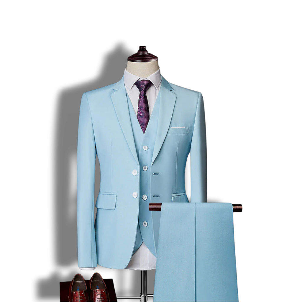 Dean - Elegant 3-Piece Formal Men's Suit Set for Business and Weddings