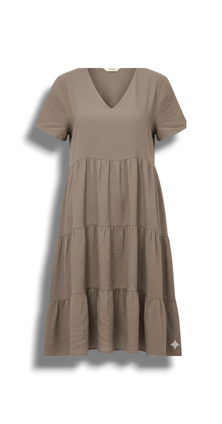 Tessa - Lightweight Flowing V-neck Dress for Casual Elegance