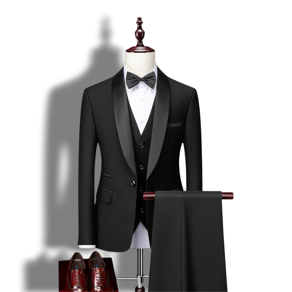 Finnick - Stylish 3-Piece Slim Fit Suit Set for Men in High-Quality Wool