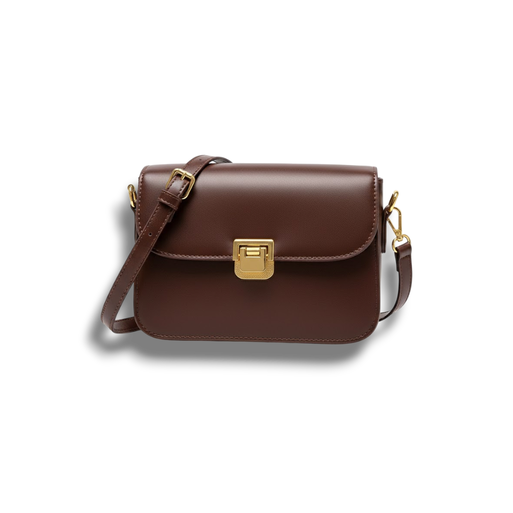 Roberta - Elegant Square Leather Shoulder Bag with Adjustable Strap