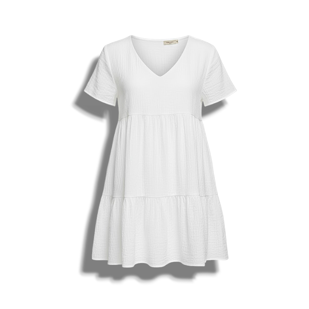 Peony - Casual Women's Summer Dress with Ruffle Detail