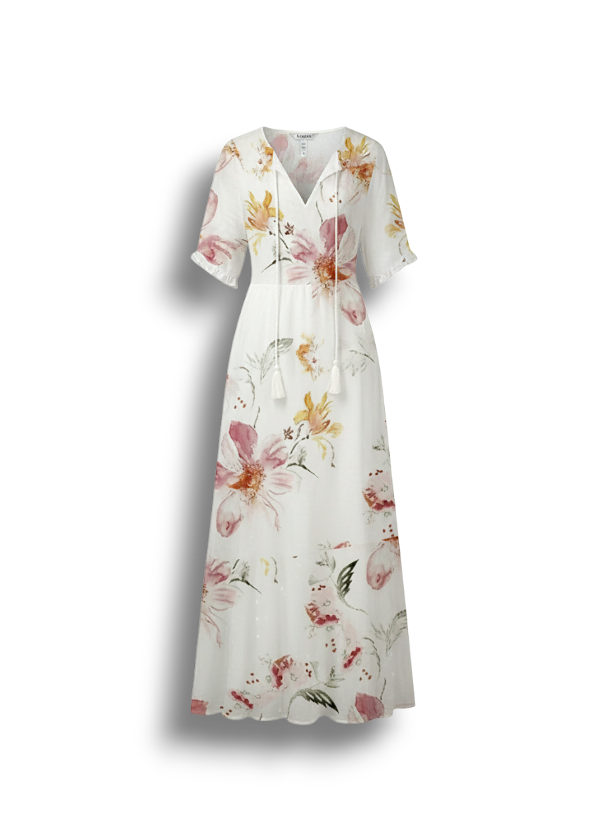 Teresa - Airy Printed Flowing Dress for Effortless Chic Style
