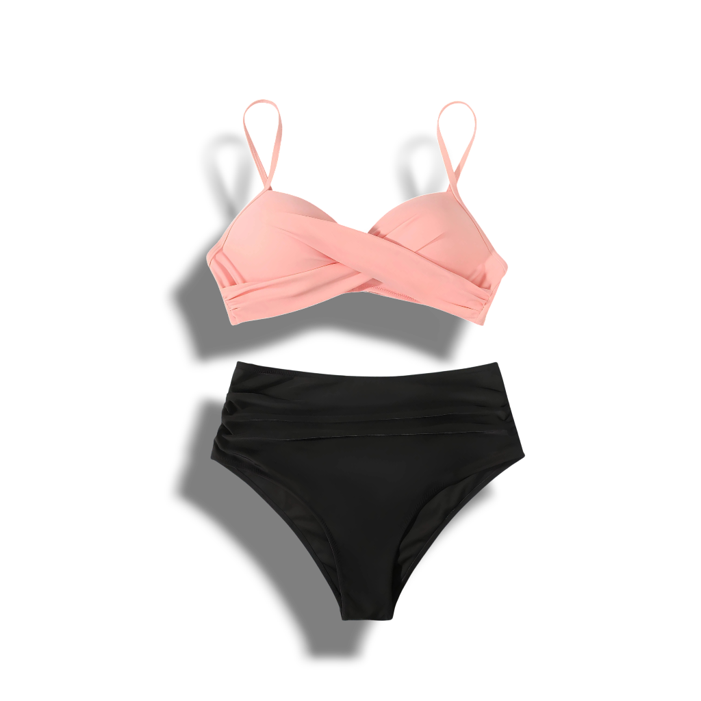 Geraldine - Elegant Women's Bikini Set with High-Waisted Bottoms
