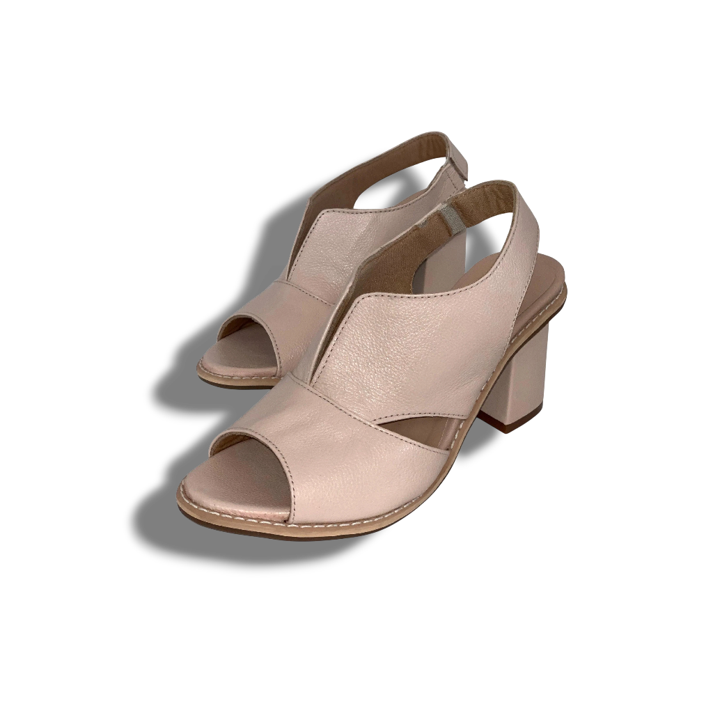 Rae - Stylish Women's Leather Sandals with Comfortable Block Heels