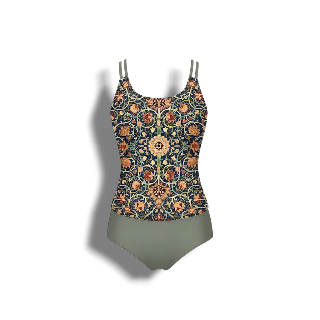 Lorraine - Elegant Modern Tankini with Stylish Printed Straps
