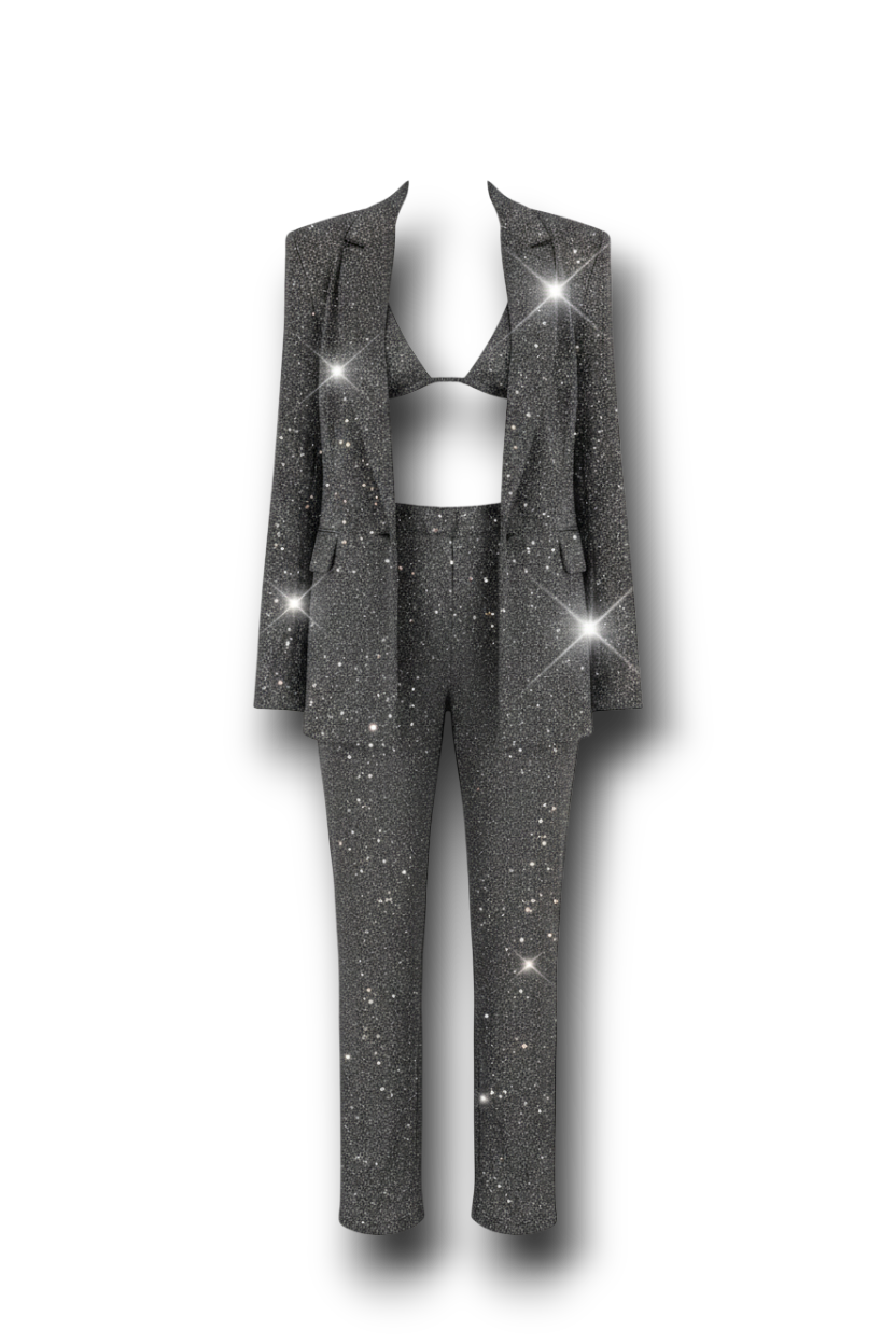 Auralie - Glamorous 3-Piece Glitter Set for Special Occasions