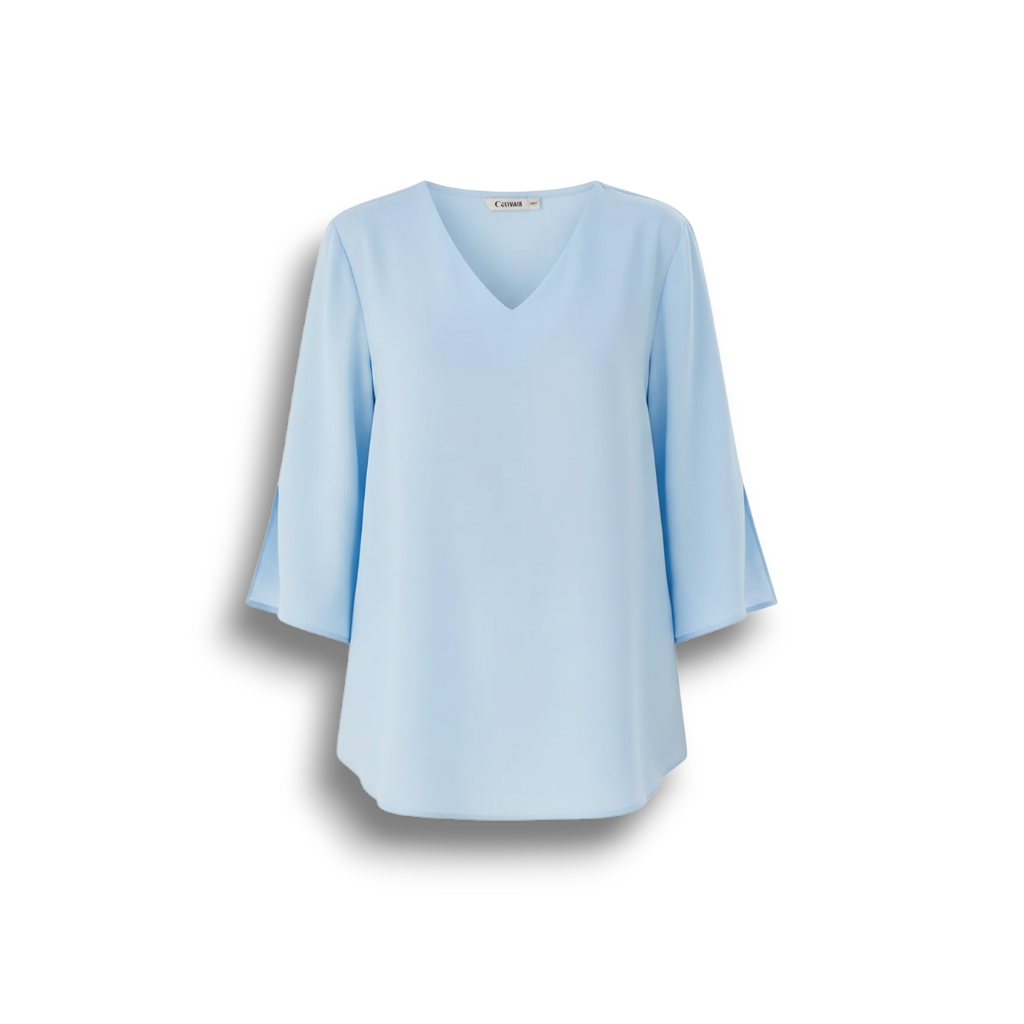 Patience - Soft Elegant V-neck Blouse for Women in Timeless Style