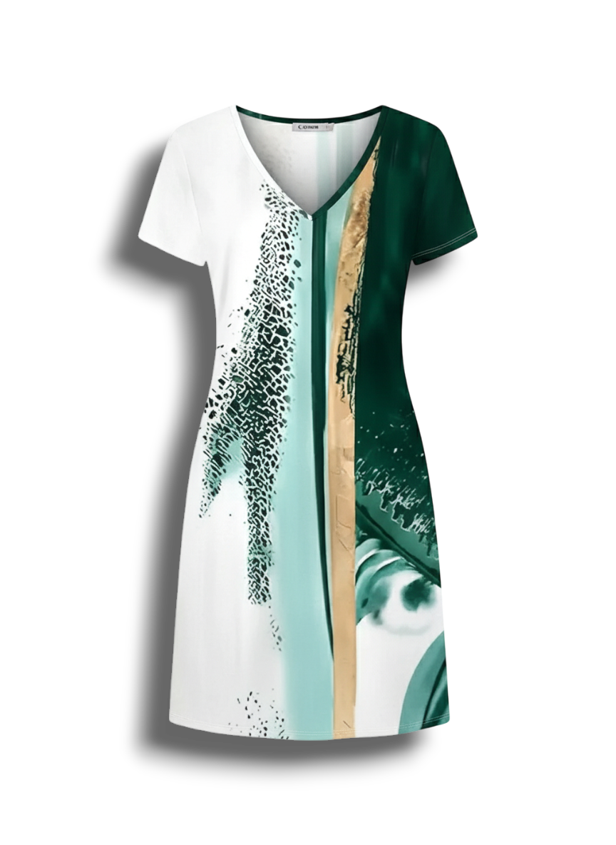 Mireya - Stylish Women's Mini Dress with Abstract Print for Summer