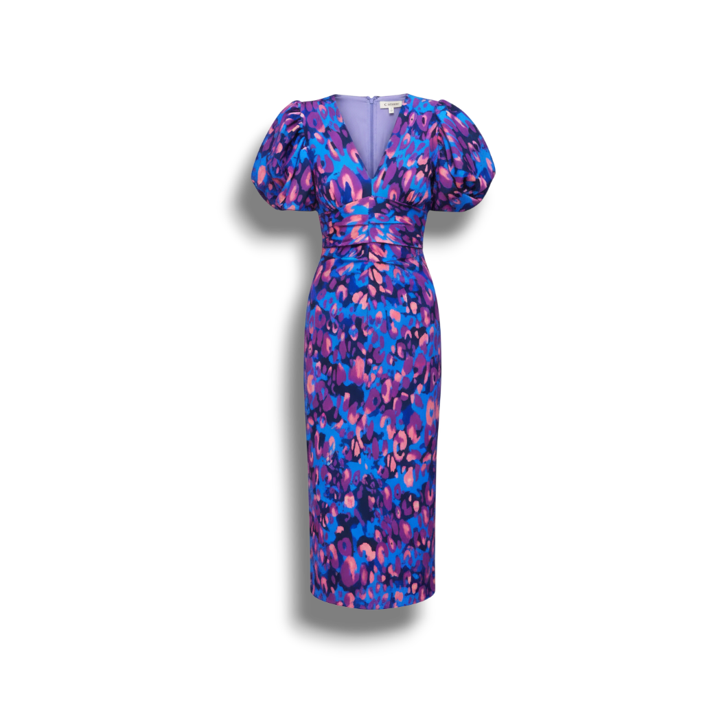 Jackie - Women's Elegant Puff Sleeve Printed Dress for Special Occasions