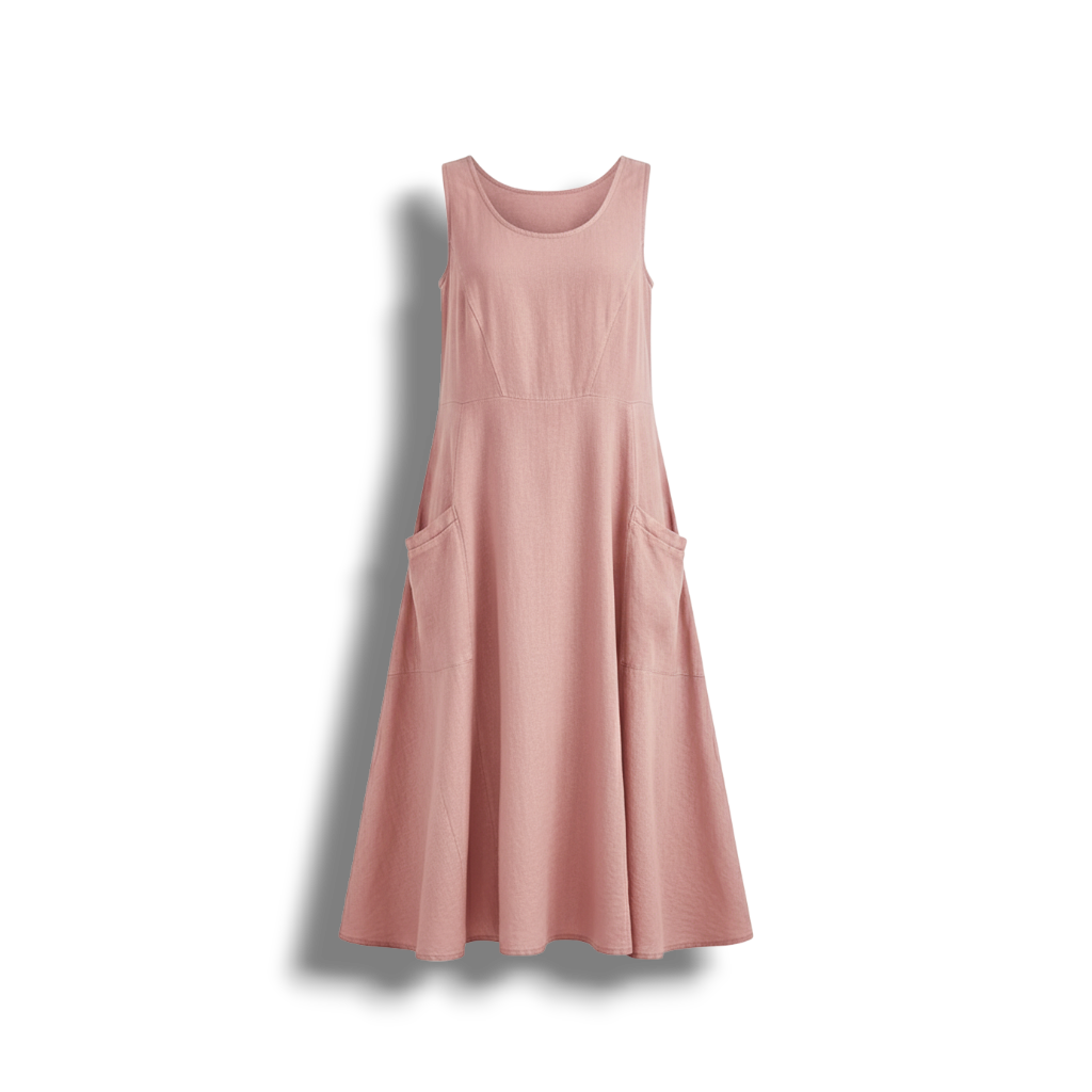 Summer - Relaxed Fit Linen Dress Perfect for Summer Days