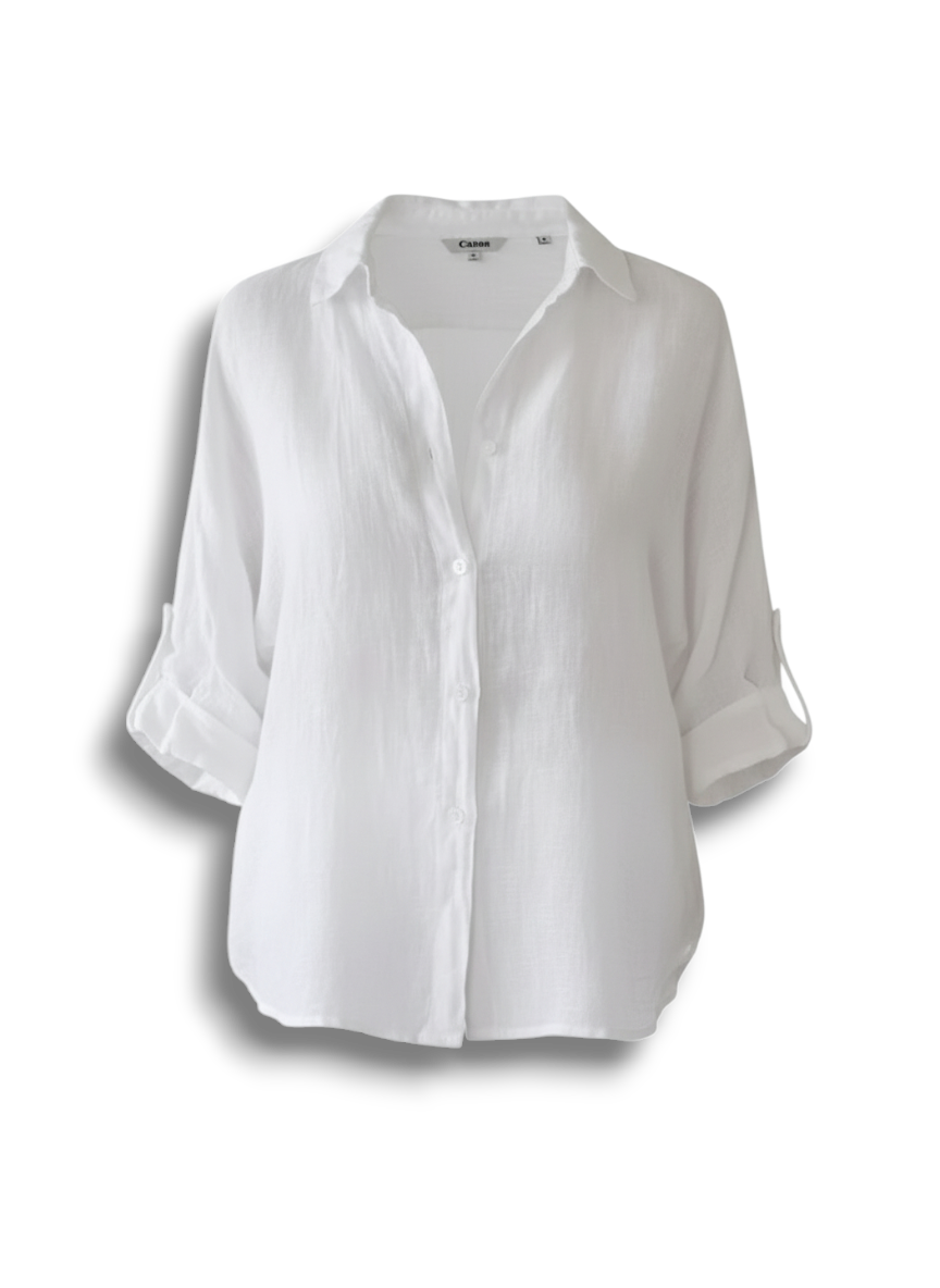 Hettie - Casual Cotton Linen Shirt Lightweight Relaxed