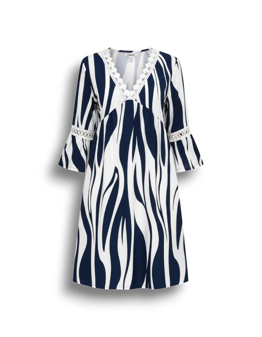 Fenja - Stylish Women's Casual Dress with Boho Vibes and Embroidery